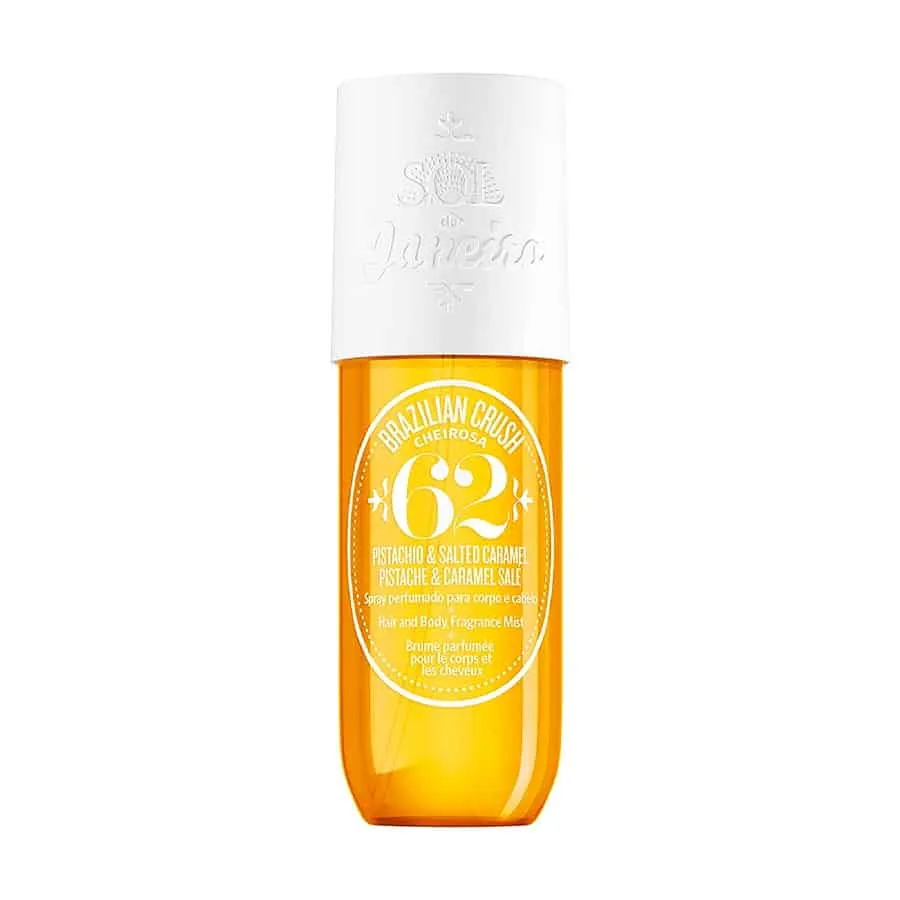 Sol de Janeiro Cheirosa 62 body fragrance mist in a yellow bottle