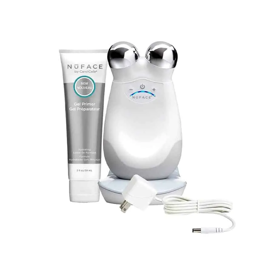 NuFace facial toning device with its gel primer