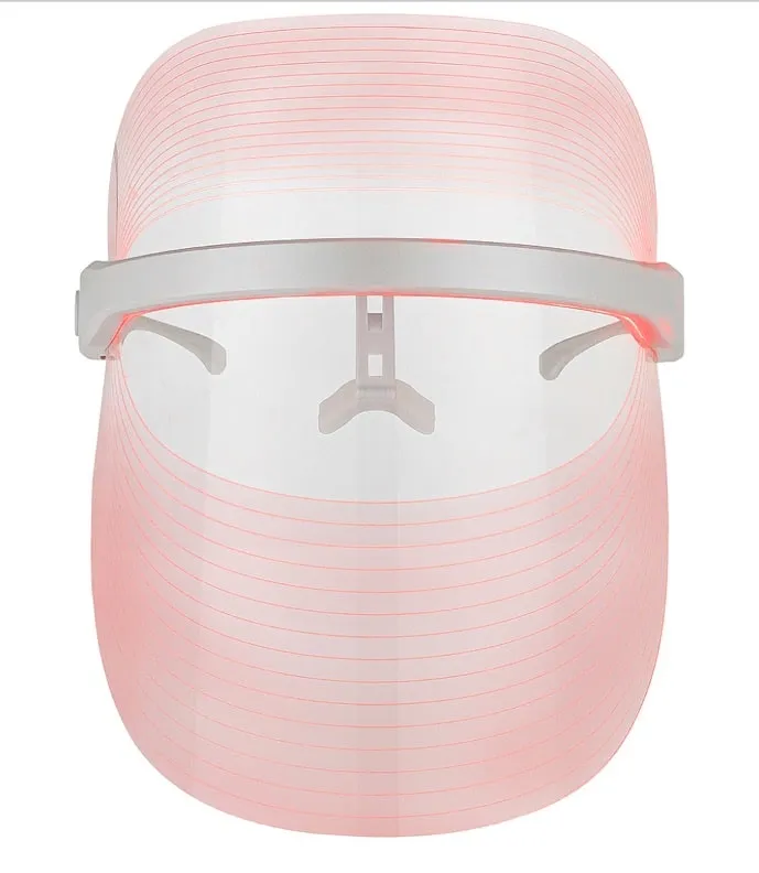 Pink How to Glow 4-color LED light therapy face mask