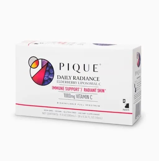 Pique Daily Radiance elderberry liposomal vitamin C box