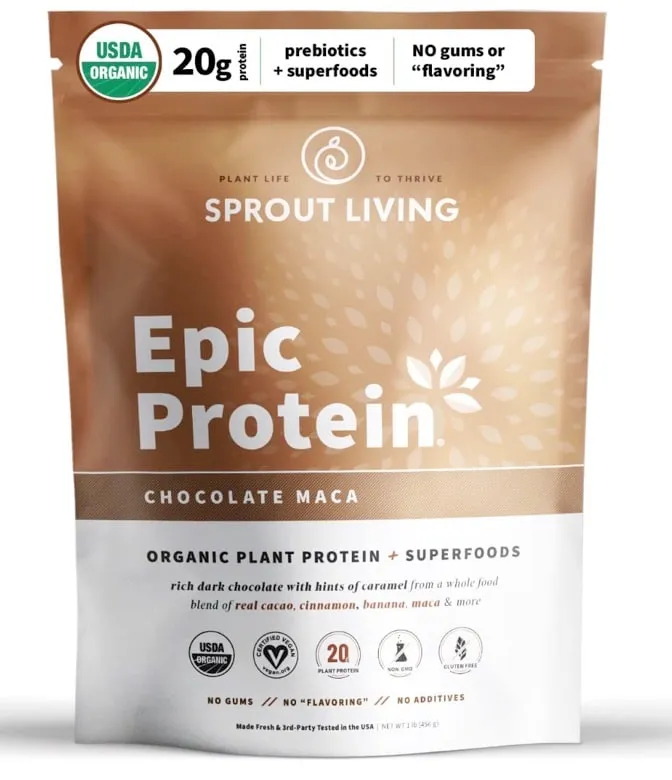 Sprout Living Epic Protein in chocolate maca