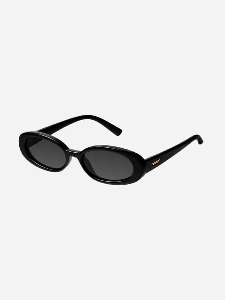 Tiny black oval sunglasses