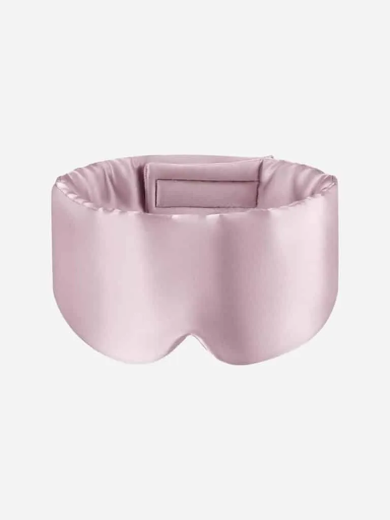Mulberry Sleep Mask in light pink with contoured eye cups