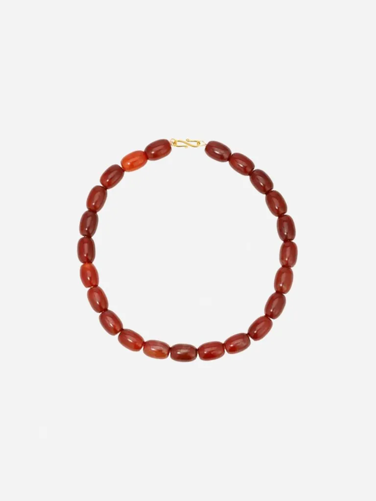 Heaven Mayhem Clementine necklace with red oval beads