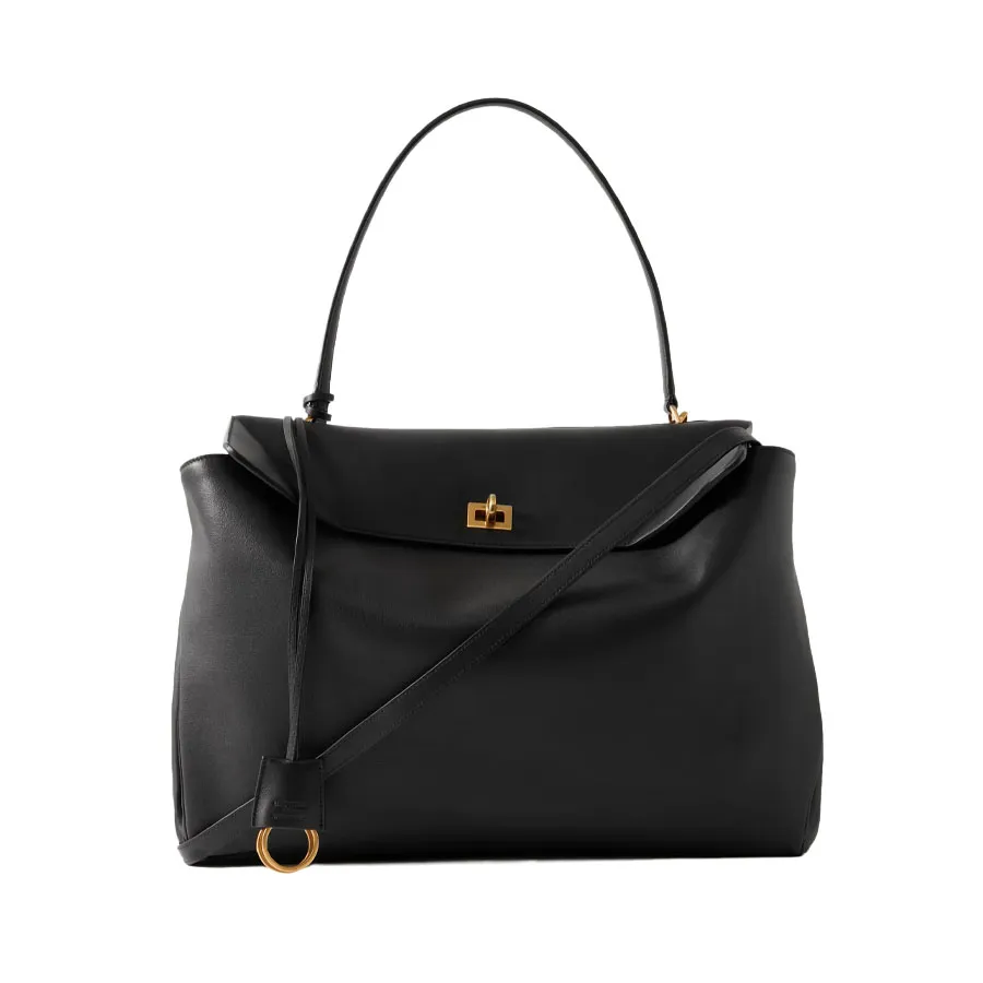 Balenciaga Rodeo leather tote bag in black